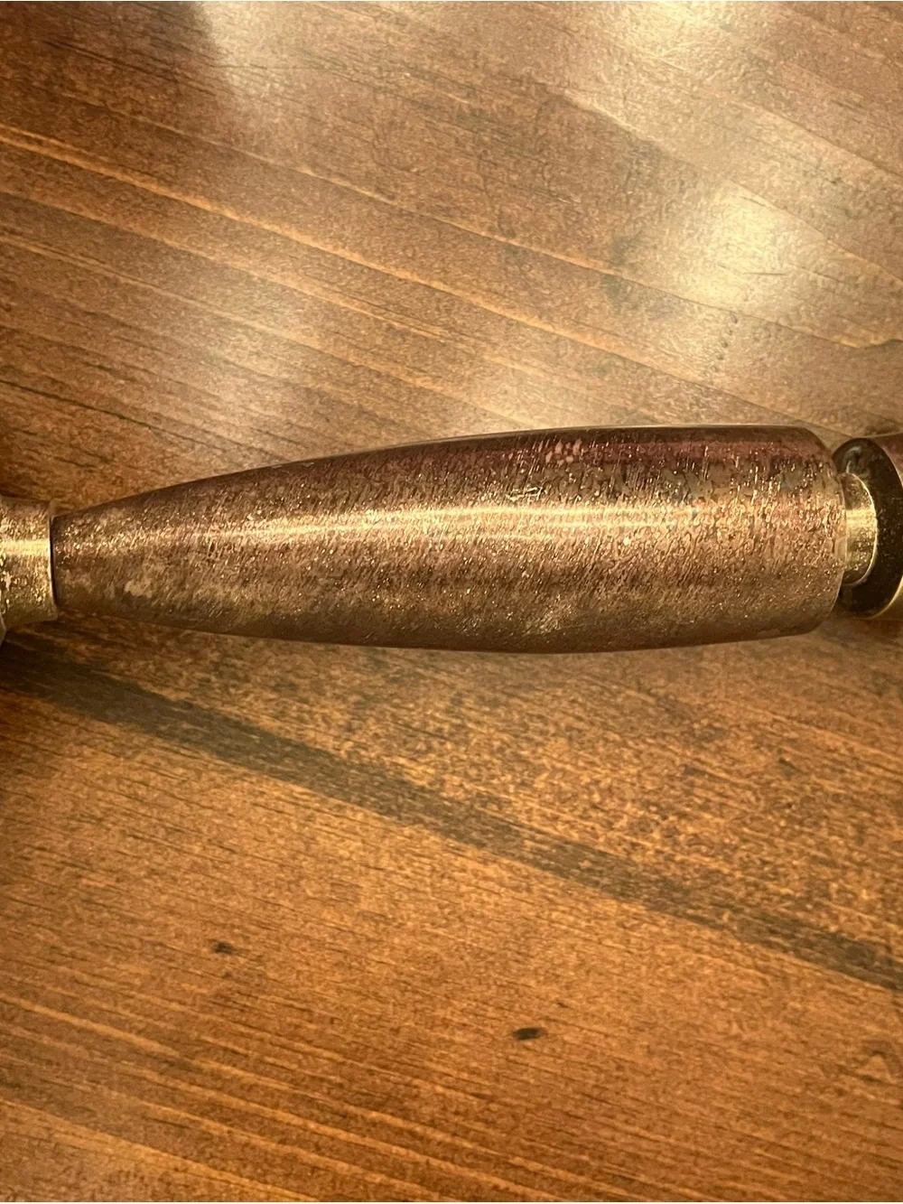 Pottery Barn Rustic Brown Metal Candlestick Holder